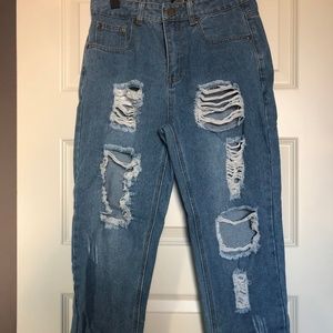 Nasty Gal Boyfriend Ripped Jeans